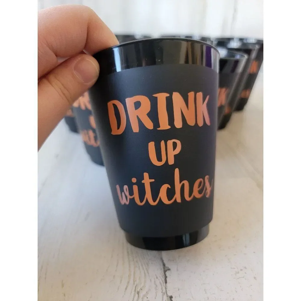 Black Drink up‎ witches party cup set Halloween decor